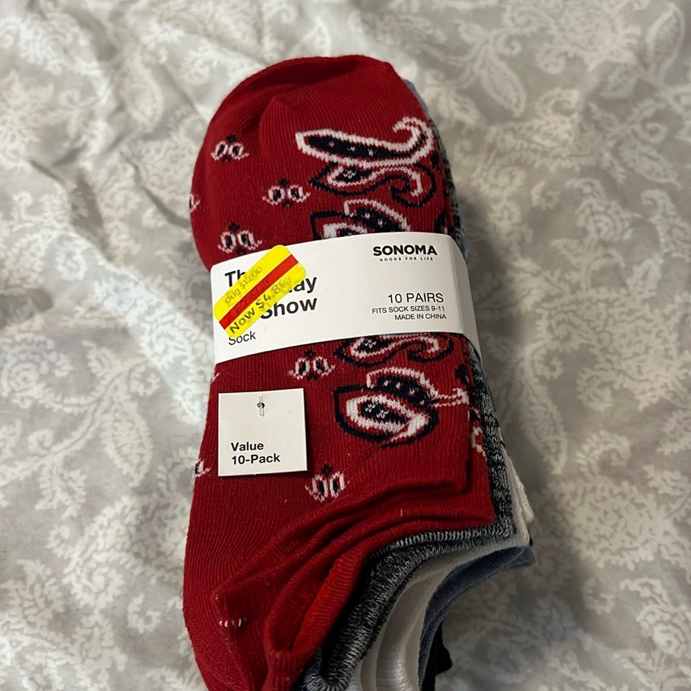 Sonoma 10 pack No Show Socks